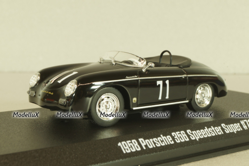 Porsche 356 Speedster Super #71, black, 86538, Greenlight 1:43