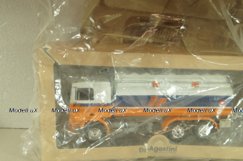 Volvo F12 fuel tanker 1977, white/orange, Camion D'epoca #74, 1:43 Уценка 2!