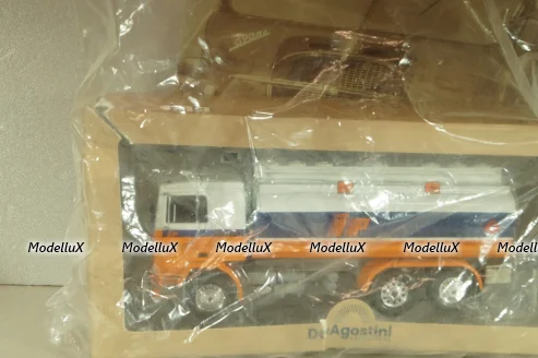 Volvo F12 fuel tanker 1977, white/orange, Camion D'epoca #74, 1:43 Уценка 2!