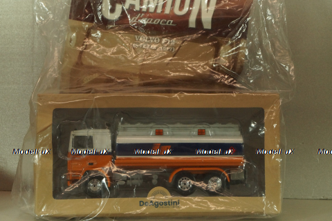 Volvo F12 fuel tanker 1977, white/orange, Camion D'epoca #74, 1:43 Уценка 4!