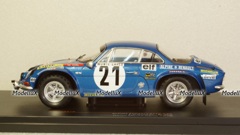 Alpine Renault A110, No.21, Rallye Monte Carlo, J.P.Nicolas/M.Vial, 1973, 24RAL007B, IXO 1:24