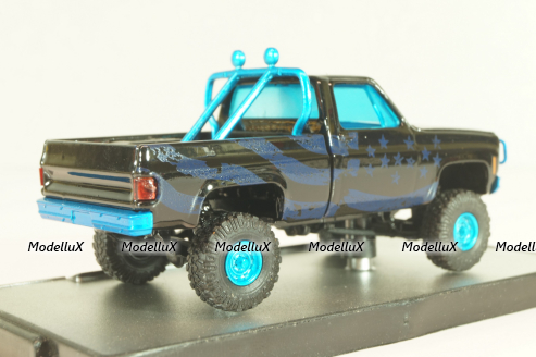 Chevrolet Blaze K5 Cheyenne 10 4x4 1977, black, 32500cb, M2 1:64
