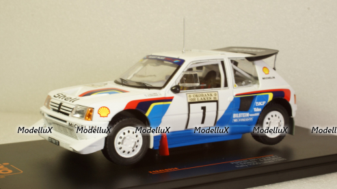 Peugeot 205 T16 E2, No.1, Rallye WM, 1000 Lakes Rally T.Salonen/S.Harjanne, IXO 1:24