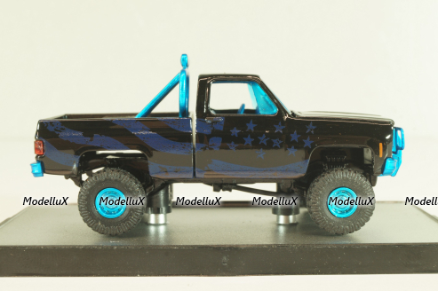 Chevrolet Blaze K5 Cheyenne 10 4x4 1977, black, 32500cb, M2 1:64