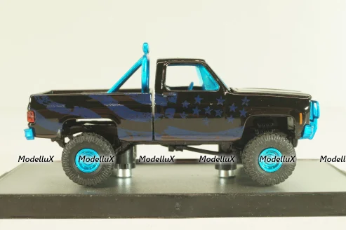 Chevrolet Blaze K5 Cheyenne 10 4x4 1977, black, 32500cb, M2 1:64