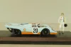 Porsche 917K Gulf #20 with figuren Steve McQueen, blue, McQueen Collection, 86435, Greenlight 1:43