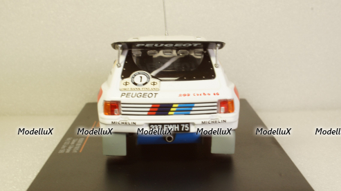 Peugeot 205 T16 E2, No.1, Rallye WM, 1000 Lakes Rally T.Salonen/S.Harjanne, IXO 1:24