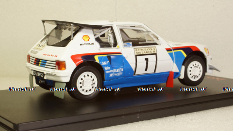 Peugeot 205 T16 E2, No.1, Rallye WM, 1000 Lakes Rally T.Salonen/S.Harjanne, IXO 1:24