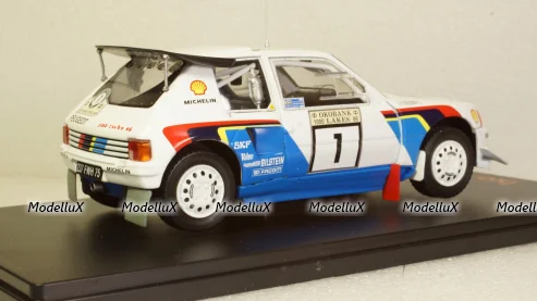 Peugeot 205 T16 E2, No.1, Rallye WM, 1000 Lakes Rally T.Salonen/S.Harjanne, IXO 1:24