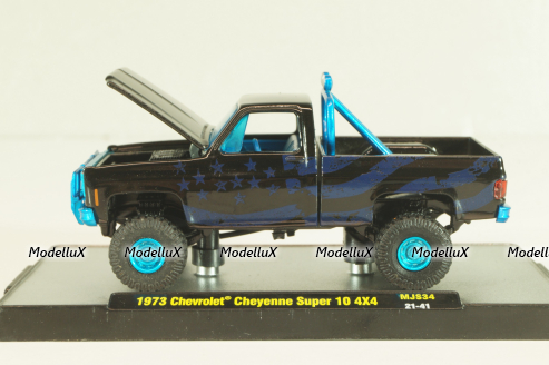 Chevrolet Blaze K5 Cheyenne 10 4x4 1977, black, 32500cb, M2 1:64