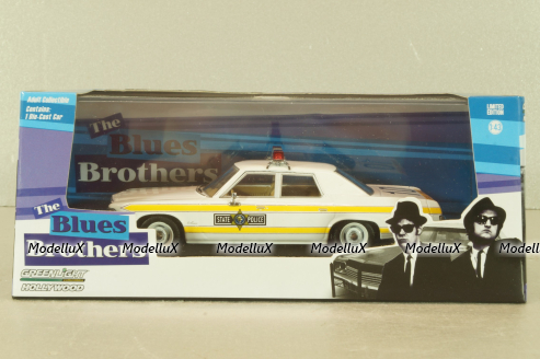 Dodge Royal Monaco 1977, Police Illinois state from movie "Blues Brothers" 1980, 86424, Greenlight 1:43