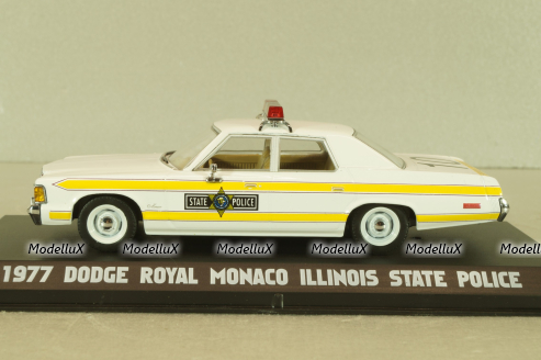 Dodge Royal Monaco 1977, Police Illinois state from movie "Blues Brothers" 1980, 86424, Greenlight 1:43