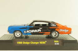 Dodge Charger HEMI "Mopar" 1966, blue/black/red, 32600-R66, M2 1:64