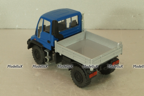 Mercedes Unimog U400, blue/silver, фурнитура в комплекте, B66000384, (#465) NZG 1:43