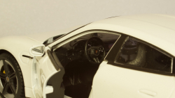 Porsche Taycan Turbo S, white, Burago 1:24