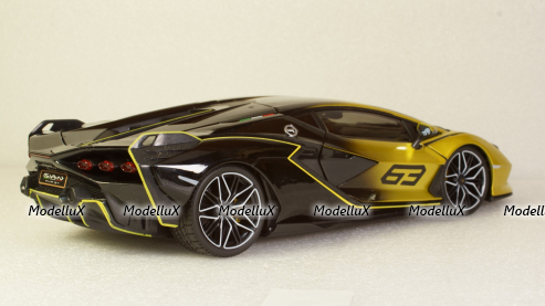 Lamborghini Sian FKP 37 2020 (Yellow Fade Color), 11100, Burago 1:18