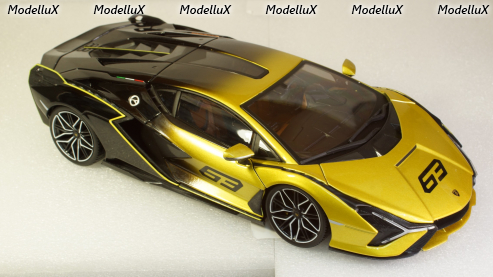 Lamborghini Sian FKP 37 2020 (Yellow Fade Color), 11100, Burago 1:18