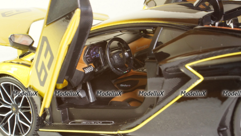 Lamborghini Sian FKP 37 2020 (Yellow Fade Color), 11100, Burago 1:18