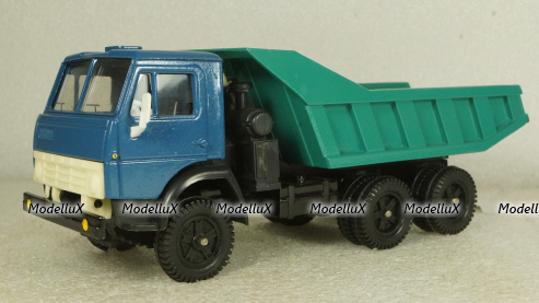 Камаз-5511 самосвал, синий/зеленый, Арек 1:43