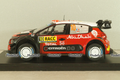 Citroen C3 WRC #10 Rally RACC Catalunya-Costa Daurada 2018, Loeb/Elena, G113U002, WRC Collection, Hachette 1:24