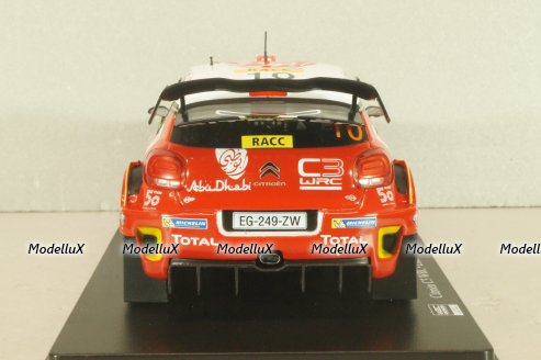 Citroen C3 WRC #10 Rally RACC Catalunya-Costa Daurada 2018, Loeb/Elena, G113U002, WRC Collection, Hachette 1:24