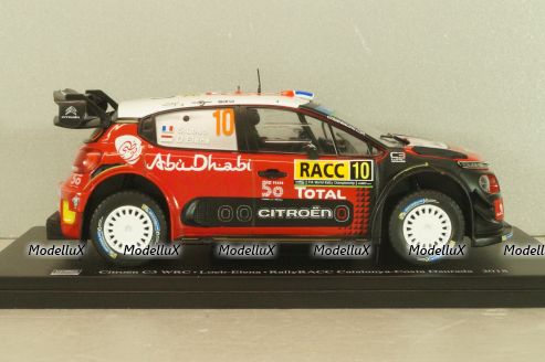 Citroen C3 WRC #10 Rally RACC Catalunya-Costa Daurada 2018, Loeb/Elena, G113U002, WRC Collection, Hachette 1:24