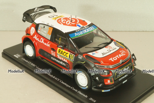 Citroen C3 WRC #10 Rally RACC Catalunya-Costa Daurada 2018, Loeb/Elena, G113U002, WRC Collection, Hachette 1:24