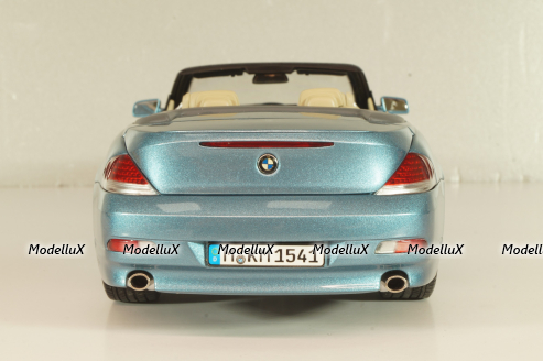 BMW 645Ci Cabrio (E64) 2004, blue, 80430153440, Kyosho 1:18