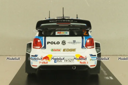 Volkswagen Polo R WRC #2, Winner Rally Guanajuato Mexico 2016, Latvala/Anttila, WRC Collection, Hachette #64, 1:24 Блистер треснут!