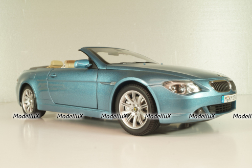 BMW 645Ci Cabrio (E64) 2004, blue, 80430153440, Kyosho 1:18