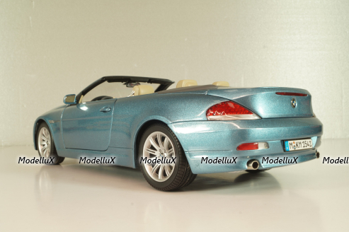 BMW 645Ci Cabrio (E64) 2004, blue, 80430153440, Kyosho 1:18