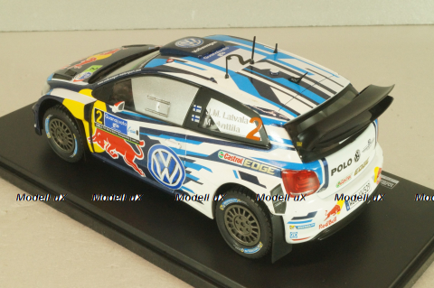 Volkswagen Polo R WRC #2, Winner Rally Guanajuato Mexico 2016, Latvala/Anttila, WRC Collection, Hachette #64, 1:24