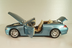 BMW 645Ci Cabrio (E64) 2004, blue, 80430153440, Kyosho 1:18