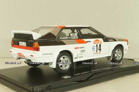 Audi Quattro #14 Rally Sanremo 1981, Mouton/Pons, G113U021, Hachette 1:24
