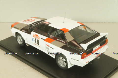 Audi Quattro #14 Rally Sanremo 1981, Mouton/Pons, G113U021, Hachette 1:24