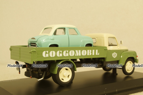 Hanomag L28 Pick Up Goggomobil Service, 02938, Schuco 1:43