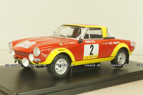 Fiat 124 Abarth Spider #2 Rally Tap Portugal 1974, Pinto/Bernacchini, WRC Collection, Hachette 1:24