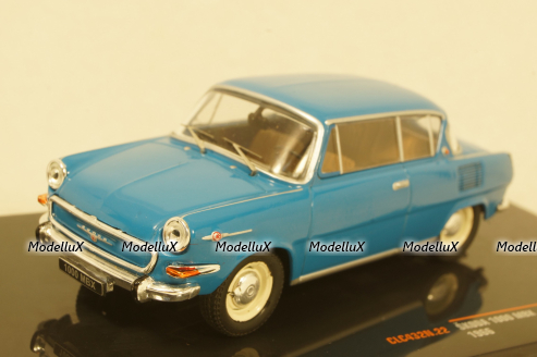 Skoda 1000 MBX 1966 Blue, CLC432,  IXO 1:43