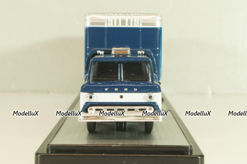 Ford C-600 truck with semi-trailer GULF 1970 and Ford Mustang Fastback 2+2 1968, grey, 36000, M2 1:64