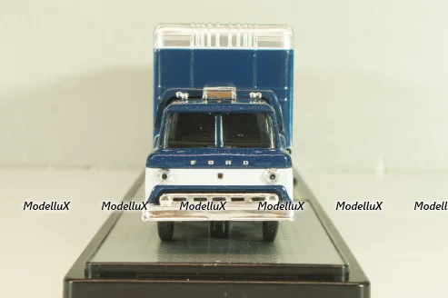 Ford C-600 truck with semi-trailer GULF 1970 and Ford Mustang Fastback 2+2 1968, grey, 36000, M2 1:64