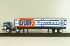 Ford C-600 truck with semi-trailer GULF 1970 and Ford Mustang Fastback 2+2 1968, grey, 36000, M2 1:64