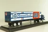 Ford C-600 truck with semi-trailer GULF 1970 and Ford Mustang Fastback 2+2 1968, grey, 36000, M2 1:64