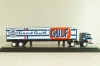 Ford C-600 truck with semi-trailer GULF 1970 and Ford Mustang Fastback 2+2 1968, grey, 36000, M2 1:64