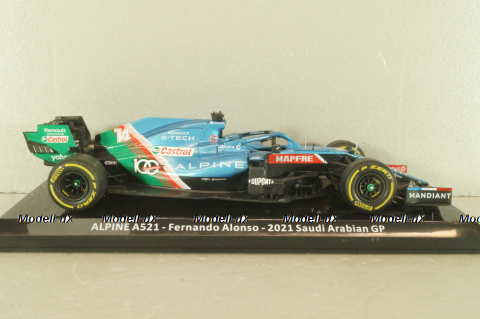 ALpine A521 F1 #14, Fernando Alonso 2021, LE GRANDI FORMULA 1 №81, Altaya 1:24