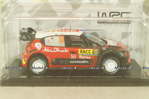 Citroen C3 WRC #10 Rally RACC Catalunya-Costa Daurada 2018, Loeb/Elena, G113U002, WRC Collection, Hachette 1:24