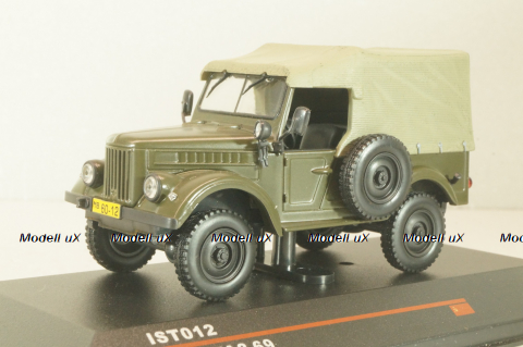 ГАЗ-69 4х4 1954, хаки, IST012, IST 1:43