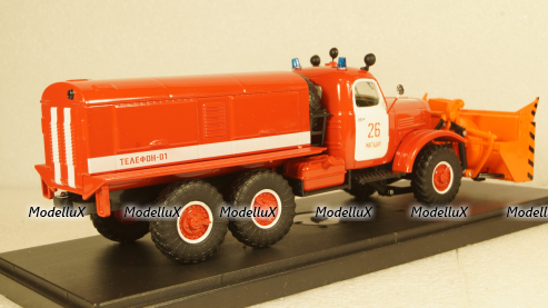 Зил 157Е Д-470 Шнекороторный снегоочиститель красный, Modellux 1:43