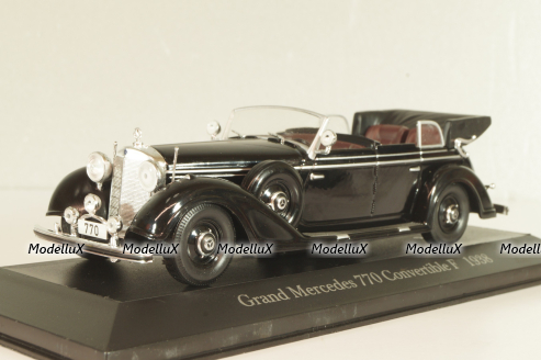 Mercedes-Benz 770 Convertible F 1938, black, MBOMS066, Mercedes-Benz-Offizielle Modell-Sammlung #66, Altaya 1:43