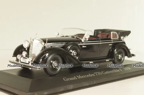 Mercedes-Benz 770 Convertible F 1938, black, MBOMS066, Mercedes-Benz-Offizielle Modell-Sammlung #66, Altaya 1:43