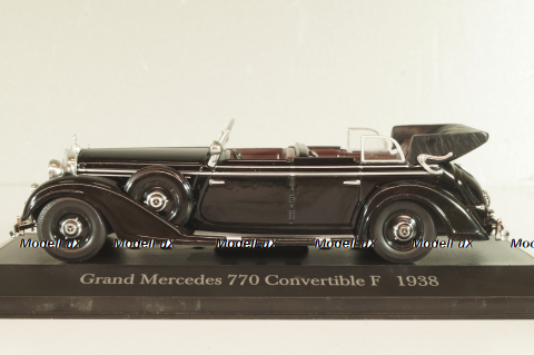 Mercedes-Benz 770 Convertible F 1938, black, MBOMS066, Mercedes-Benz-Offizielle Modell-Sammlung #66, Altaya 1:43